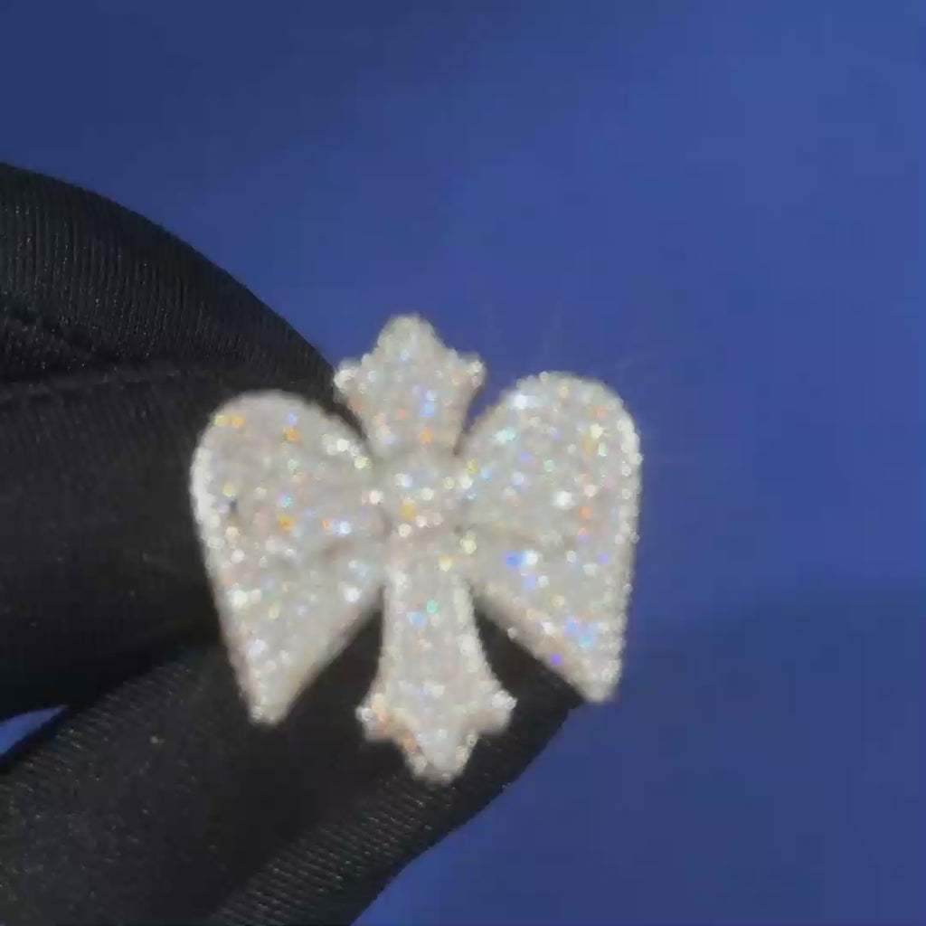 S925 Moissanite Wing Cross Ring