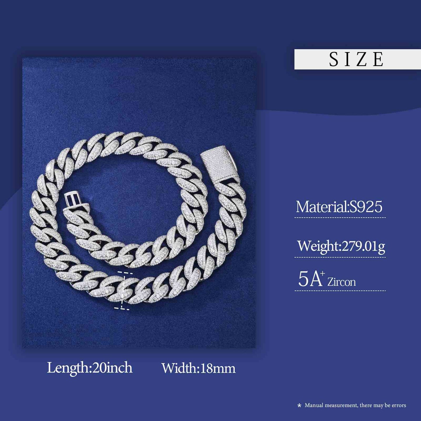 18mm Star Trails Bubble Cuban Link Chain