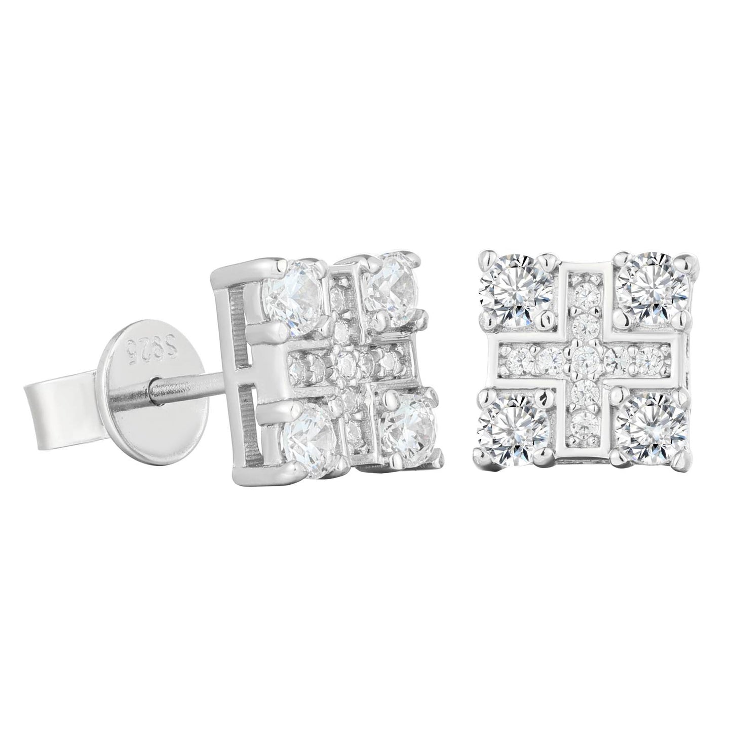 2mm-5mm 1 Row Moissanite Huggie Hoop Earrings