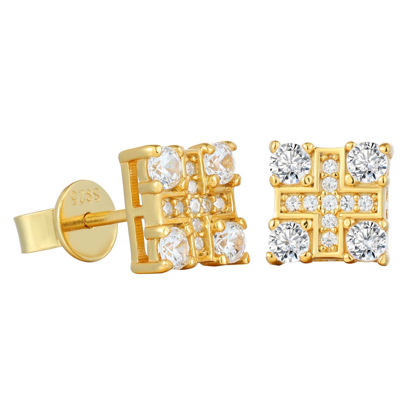 2mm-5mm 1 Row Moissanite Huggie Hoop Earrings