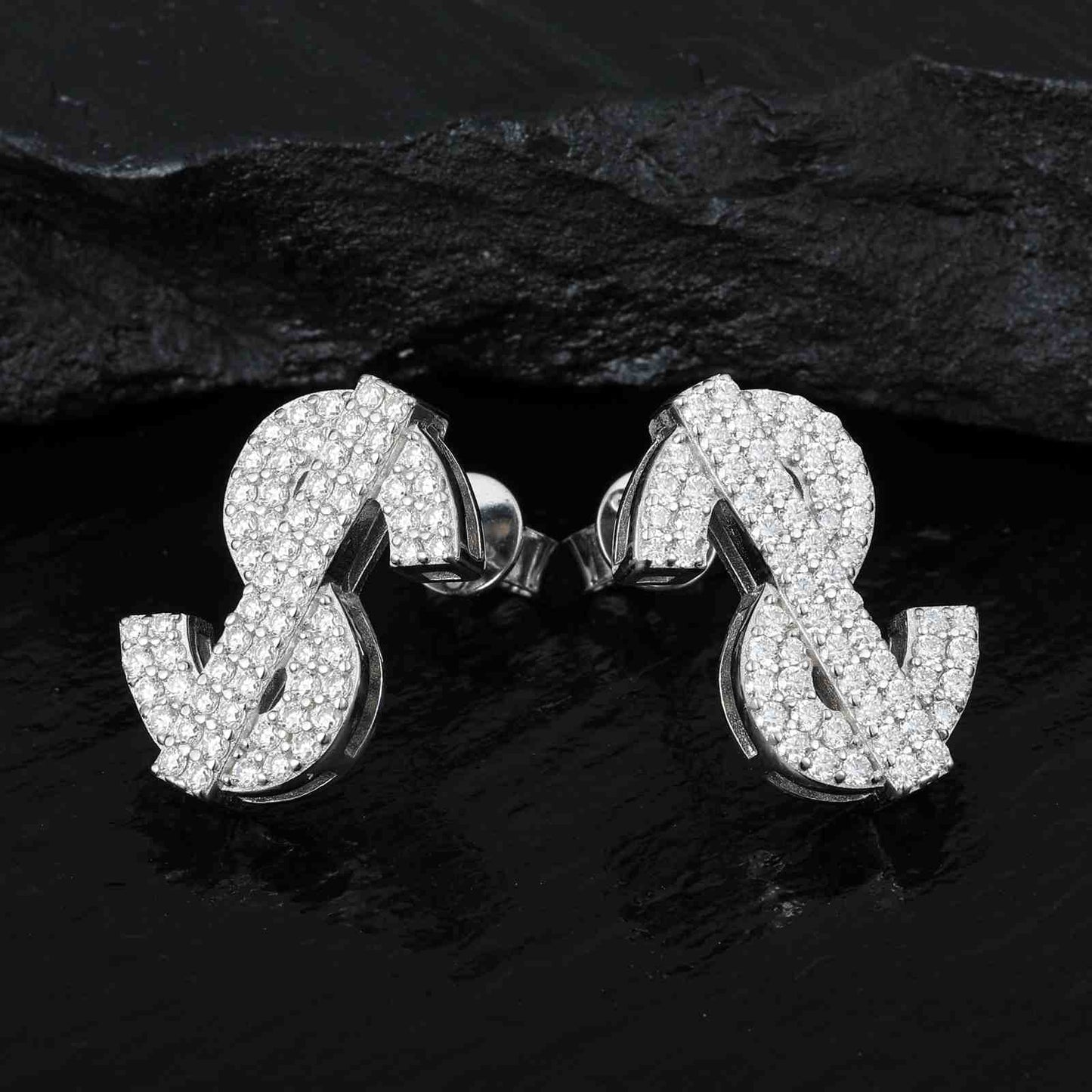 S925 Moissanite US Dollar Stud Earrings