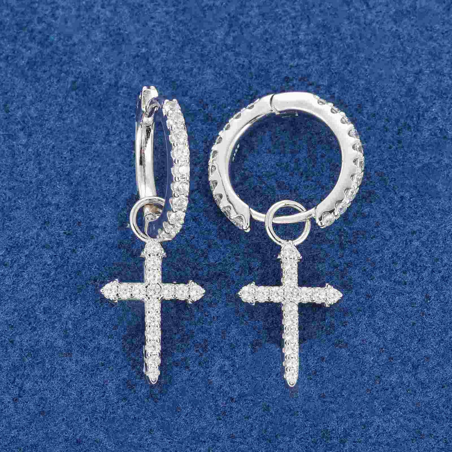 2mm-5mm 1 Row Moissanite Huggie Hoop Earrings