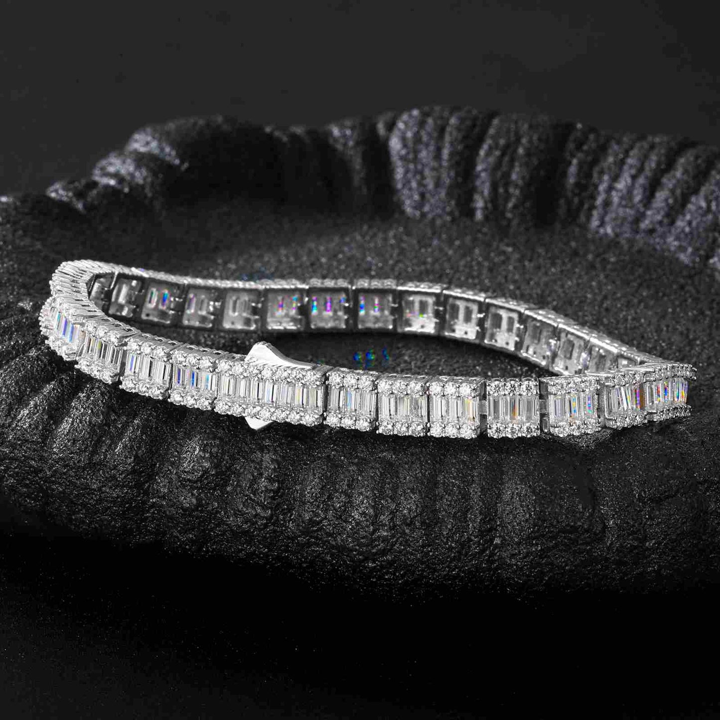 20mm S925 Moissanite Four Leaf Clover Infinity Link Bracelet