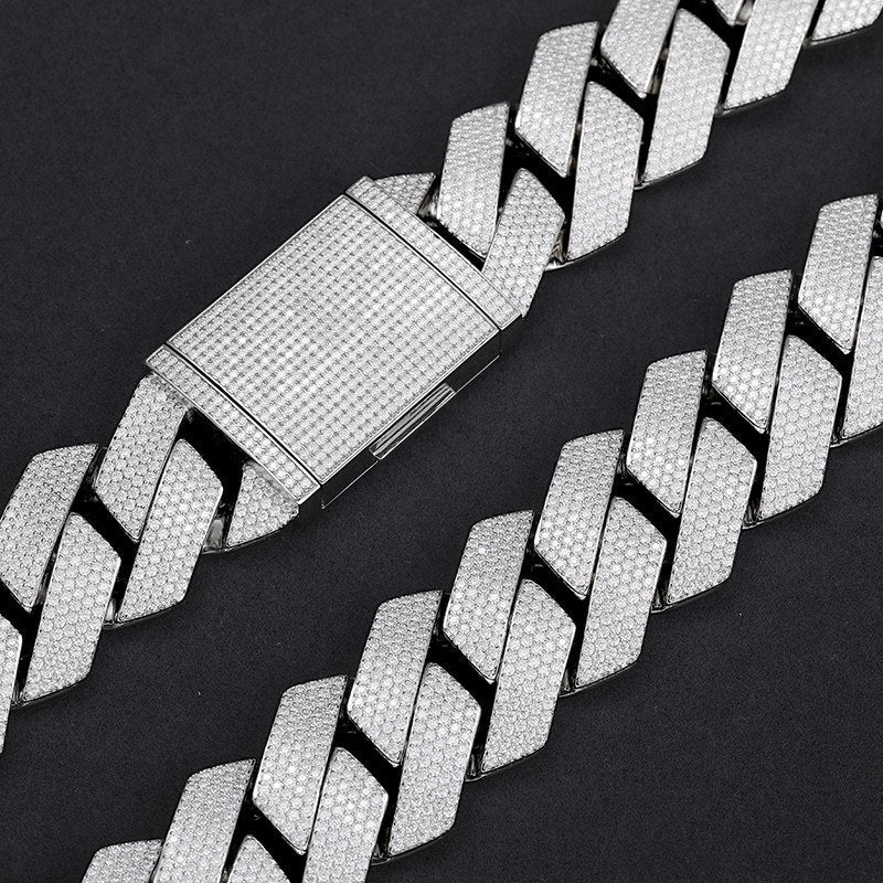 6mm-22mm S925 Moissanite Cuban Link Chain Collection