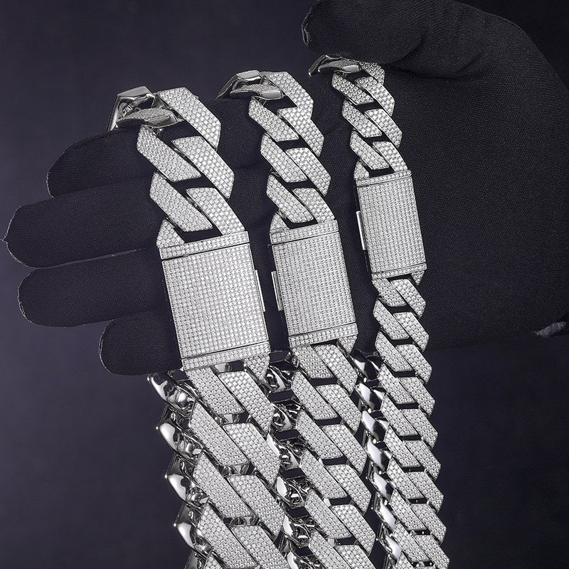 6mm-22mm S925 Moissanite Cuban Link Chain Collection