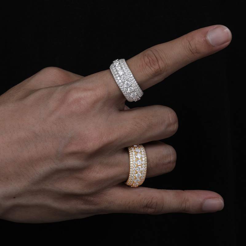 S925 5 Layers Moissanite Band Ring