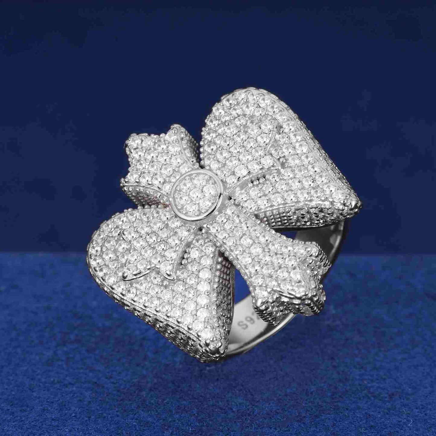 S925 Moissanite Wing Cross Ring