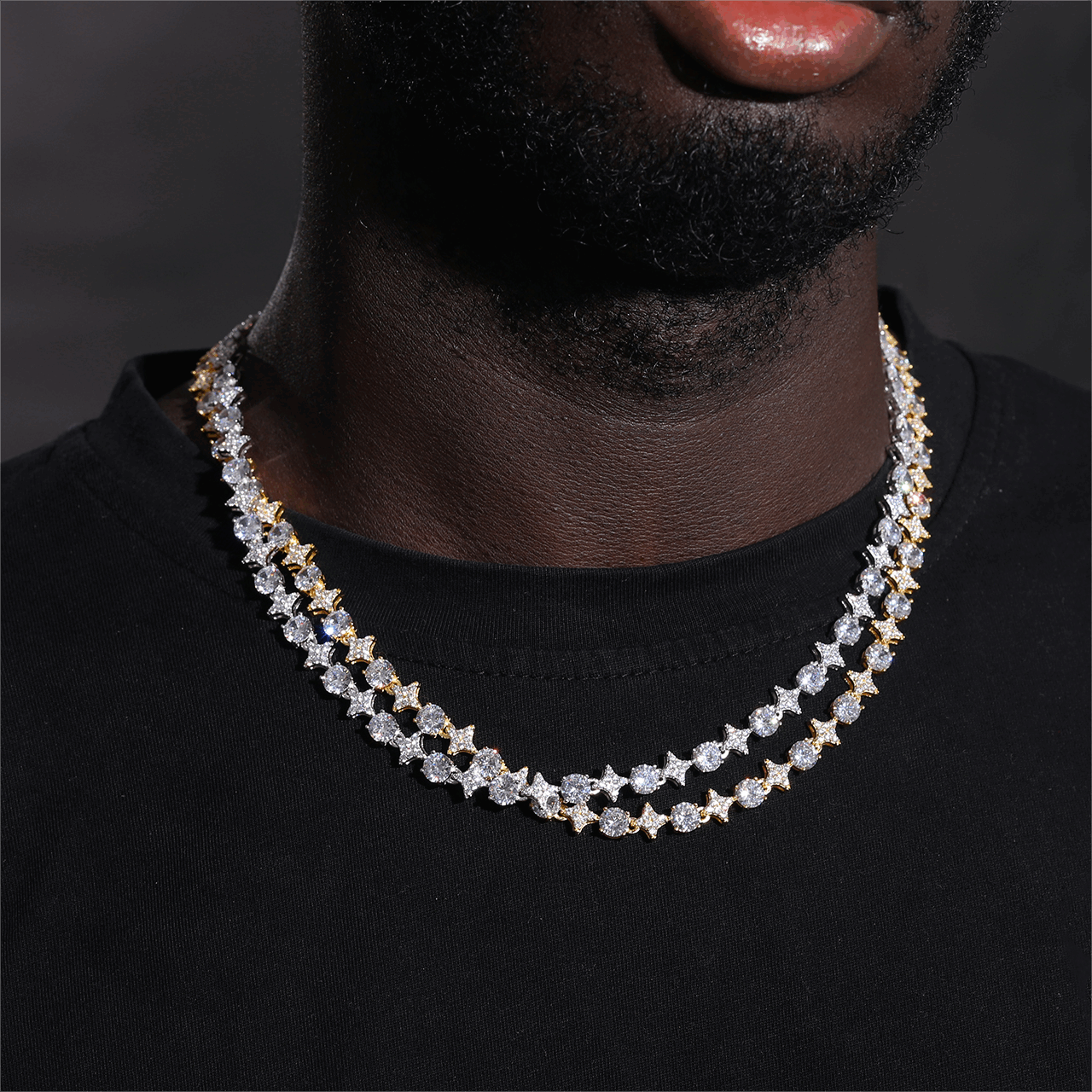 8mm S925 Moissanite Star Tennis Chain