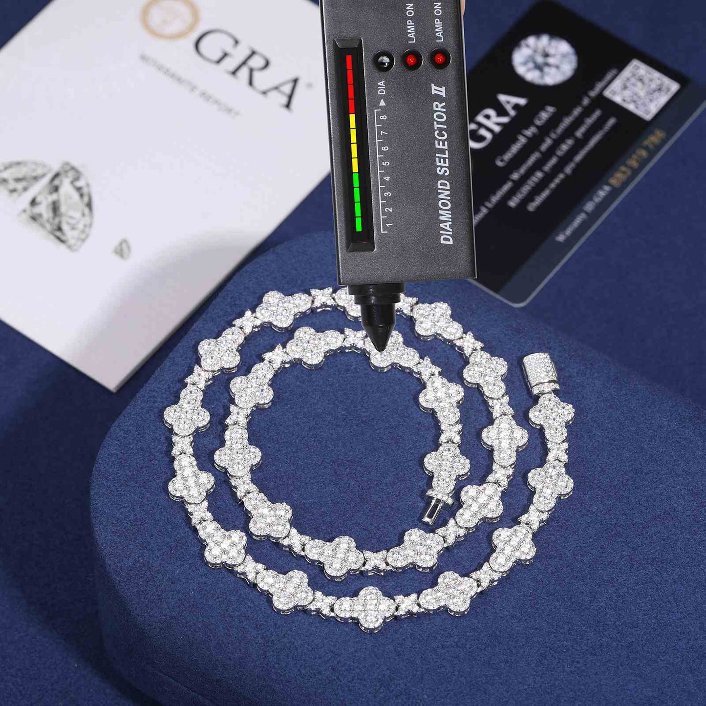 10mm S925 Moissanite Star Cross Chain
