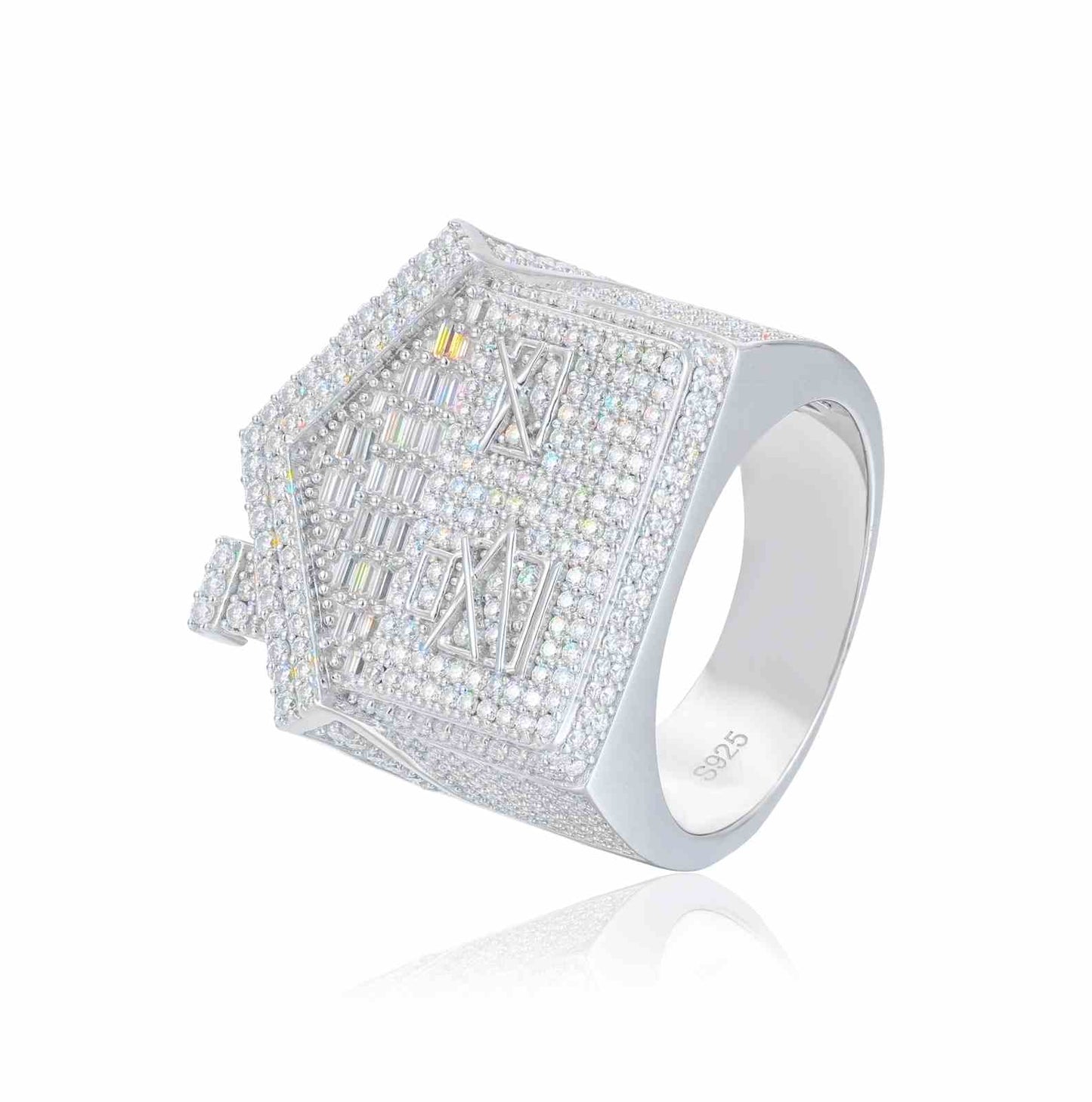 S925 Moissanite Trap House Ring