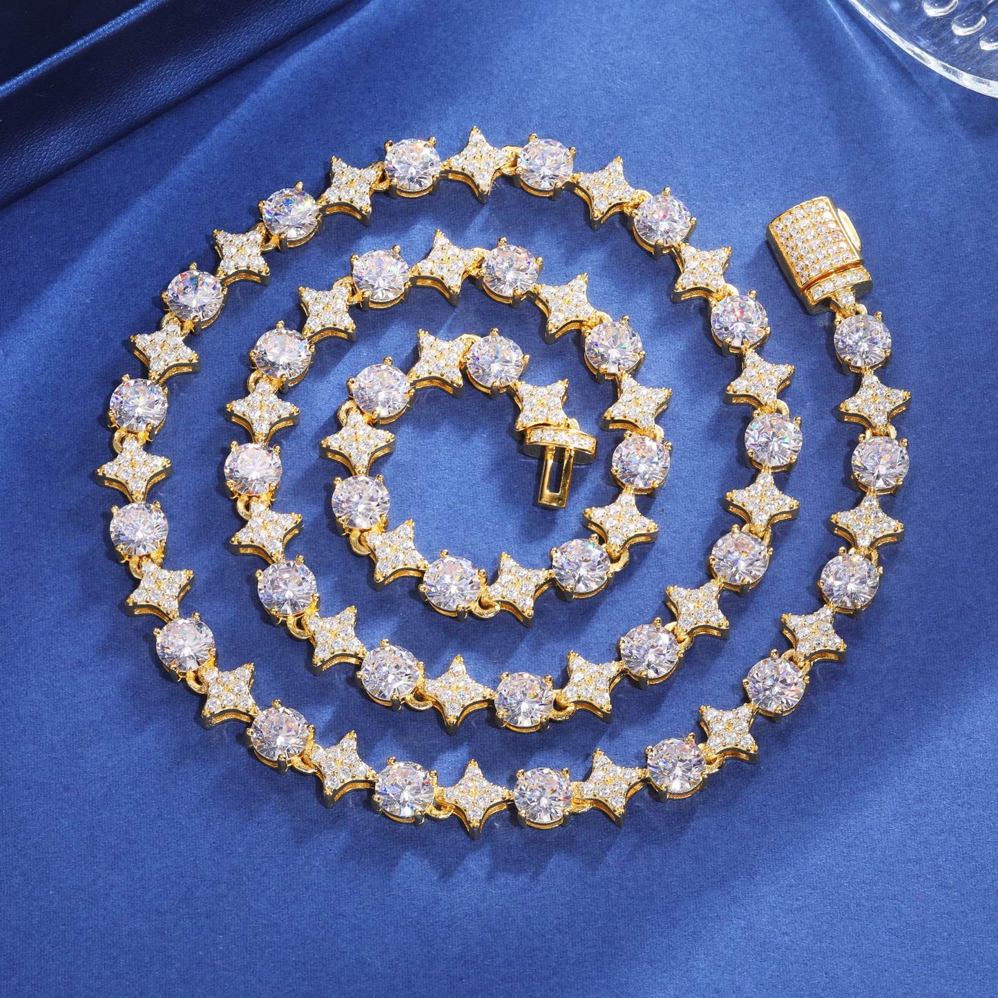 8mm S925 Moissanite Star Tennis Chain