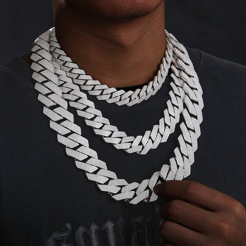 6mm-22mm S925 Moissanite Cuban Link Chain Collection