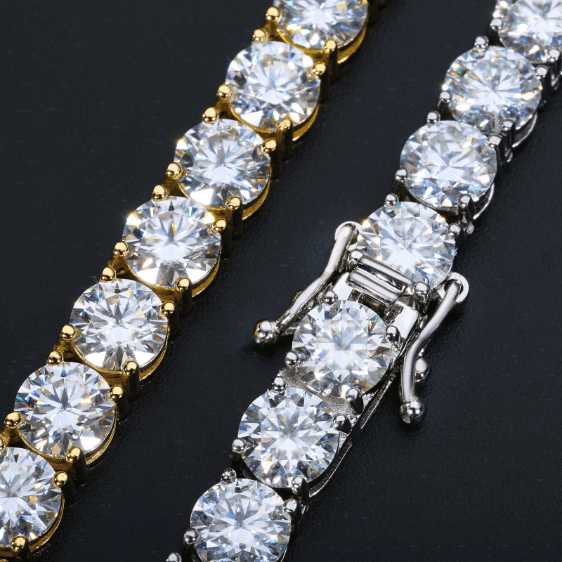 S925 Cluster Moissanite Tennis Chain