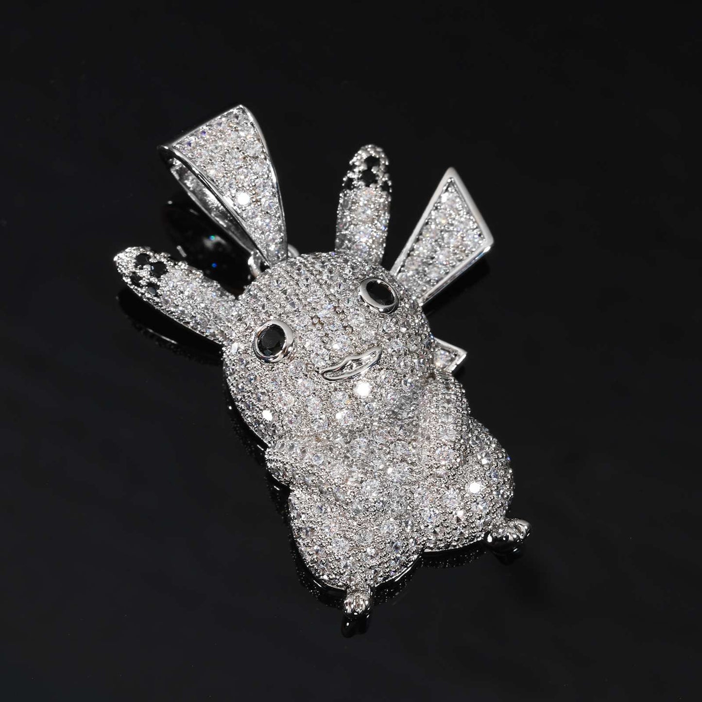 S925 Moissanite Cute Pikachu Pendant