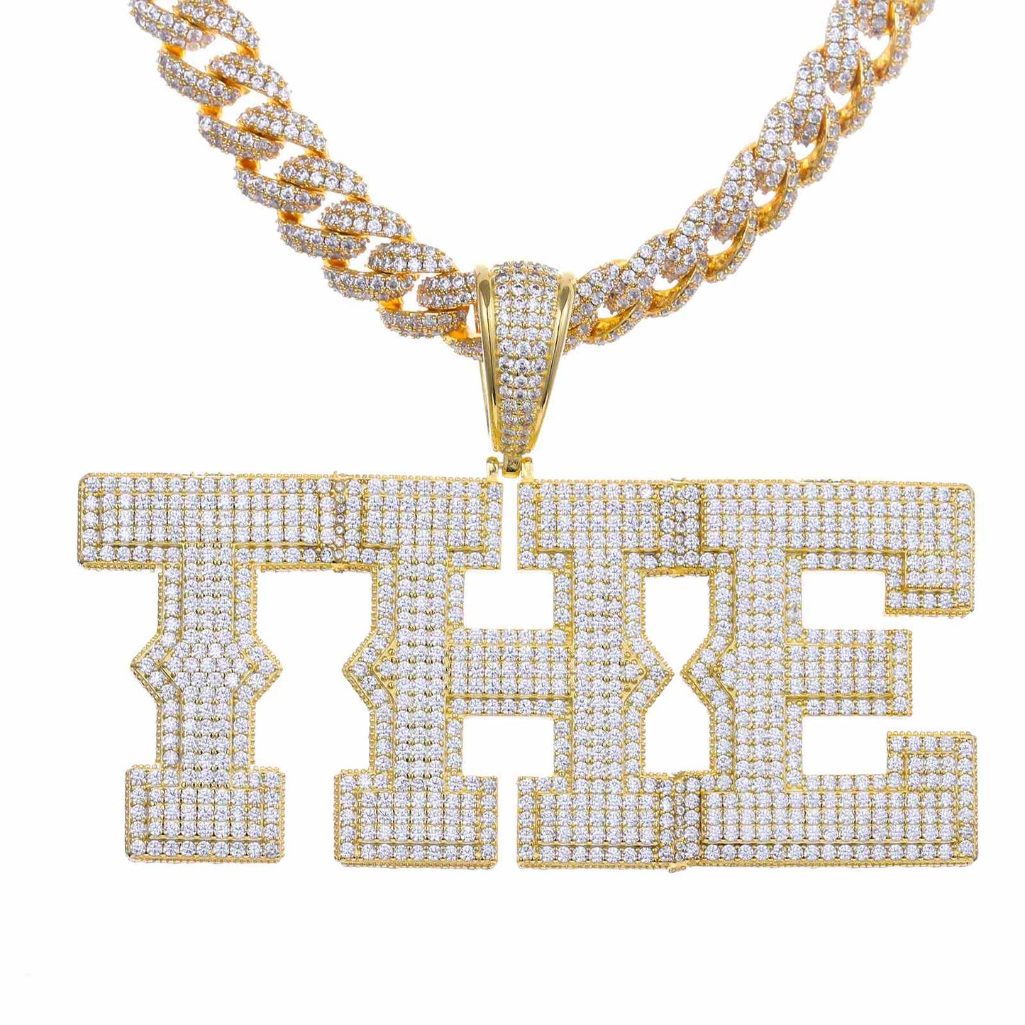 S925 Moissanite Cross Pendant With Letter S
