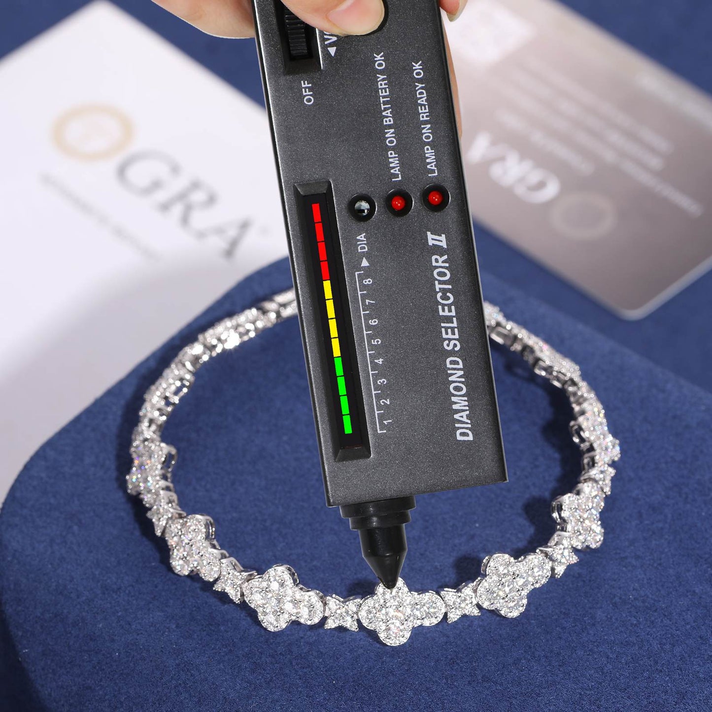 10mm S925 Moissanite Star Cross Link Bracelet