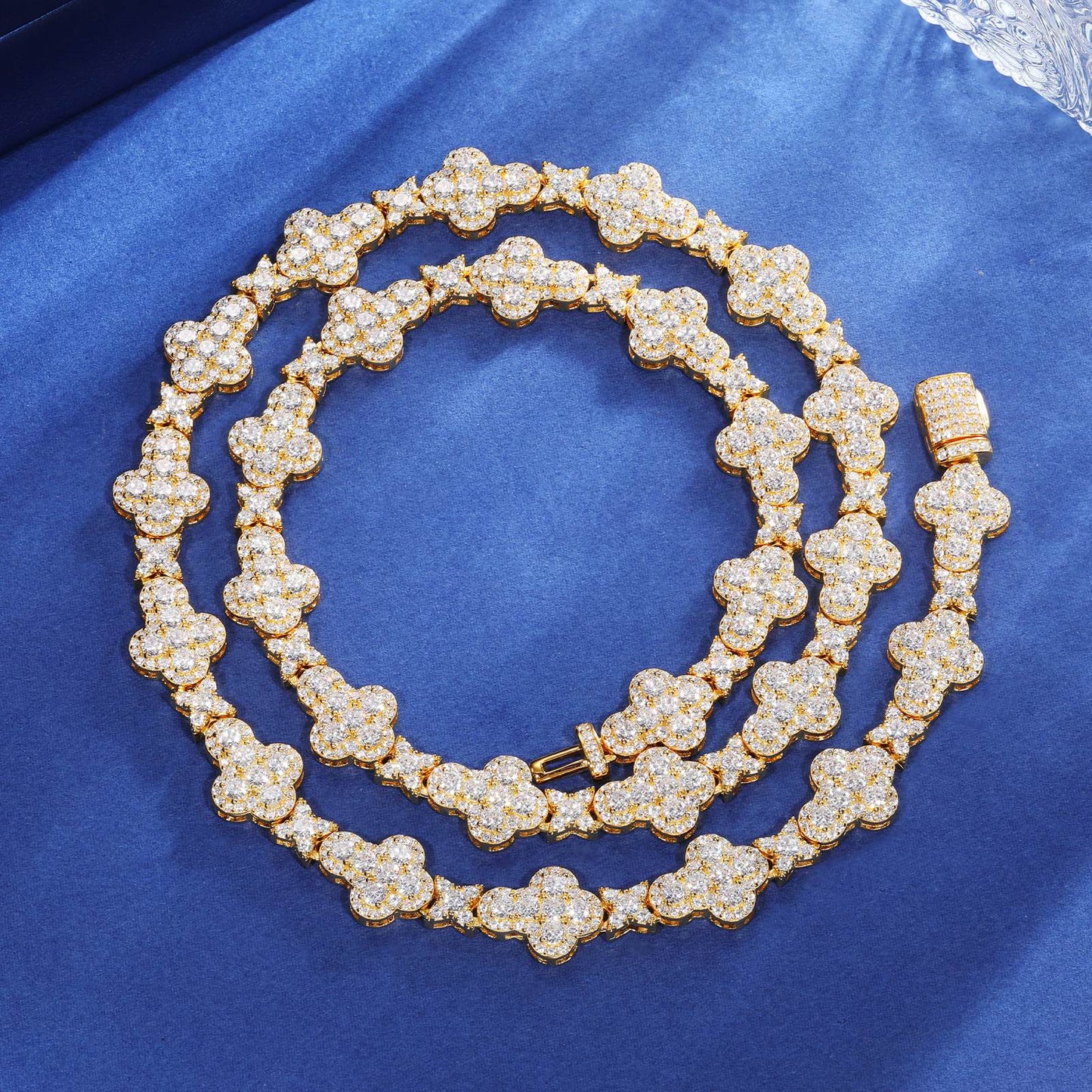 10mm S925 Moissanite Star Cross Chain