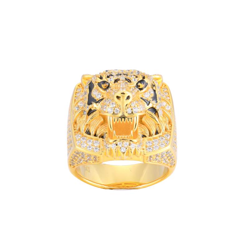 S925 Moissanite Tiger Face Ring