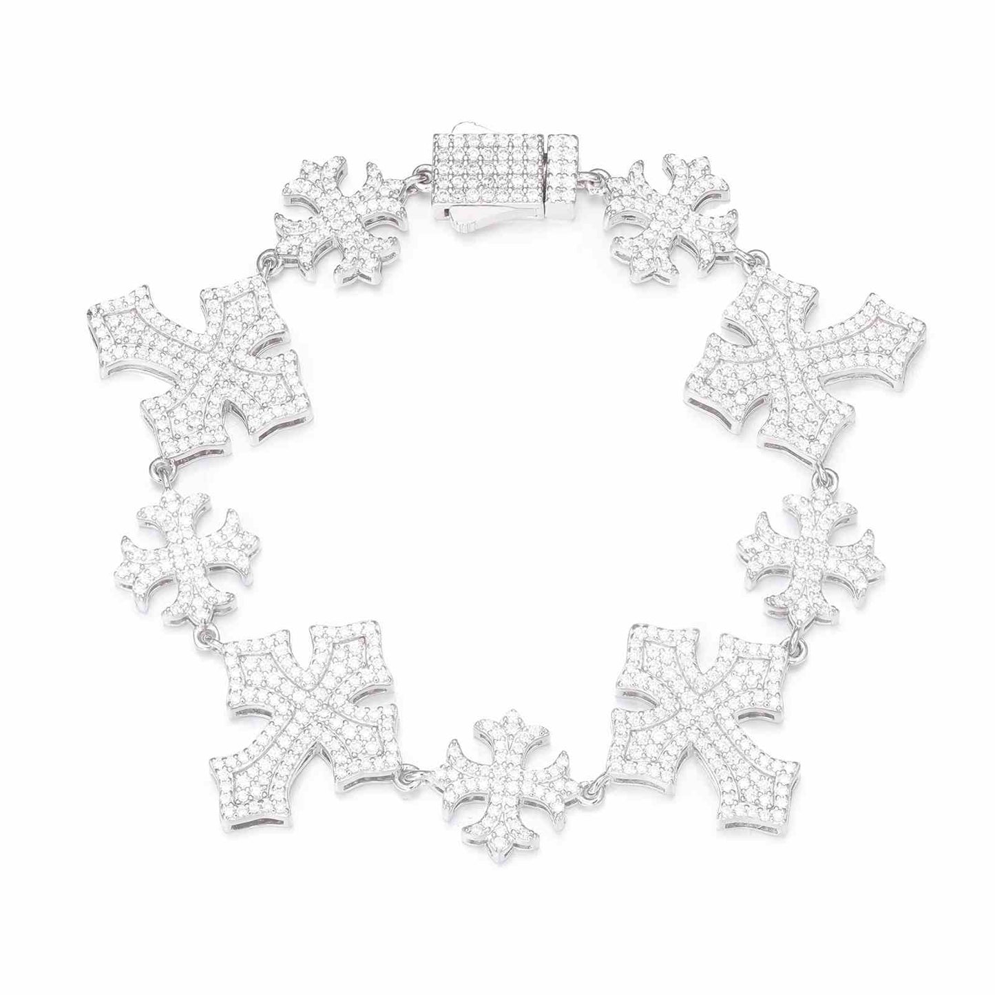 20mm S925 Moissanite Four Leaf Clover Infinity Link Bracelet