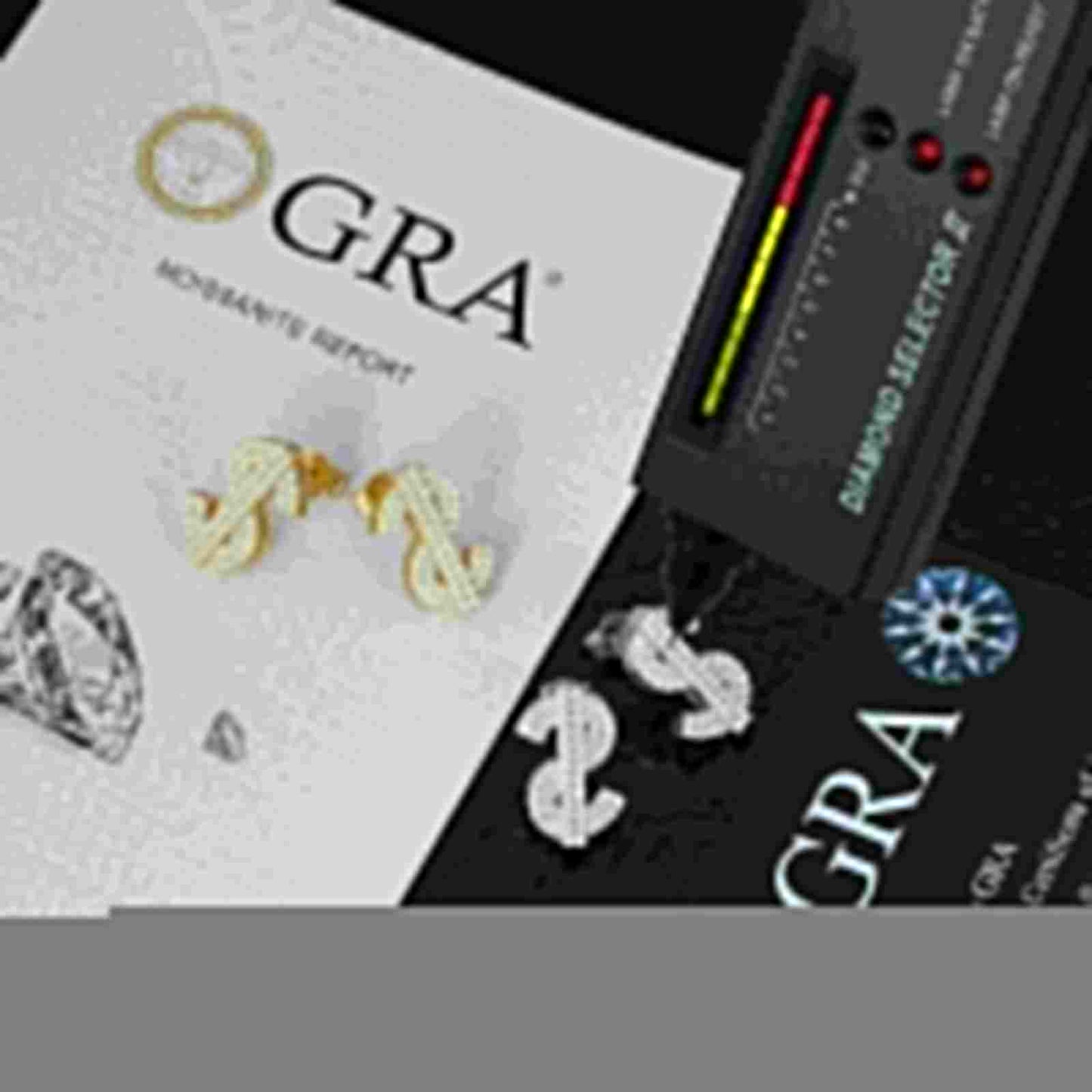 S925 Moissanite US Dollar Stud Earrings