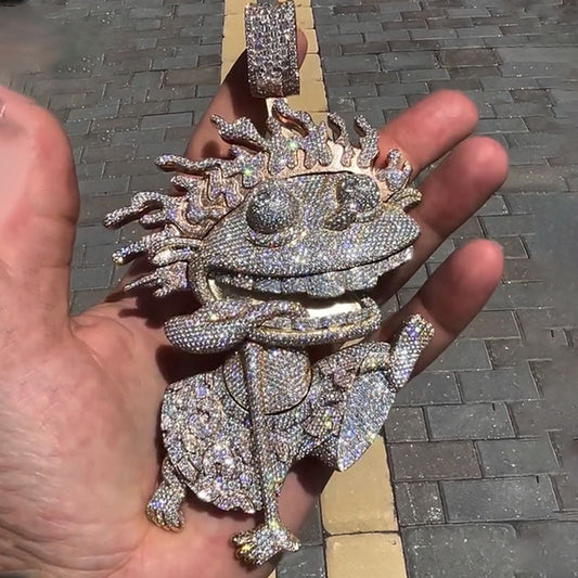 S925 Moissanite Vivid Art Boy Pendant