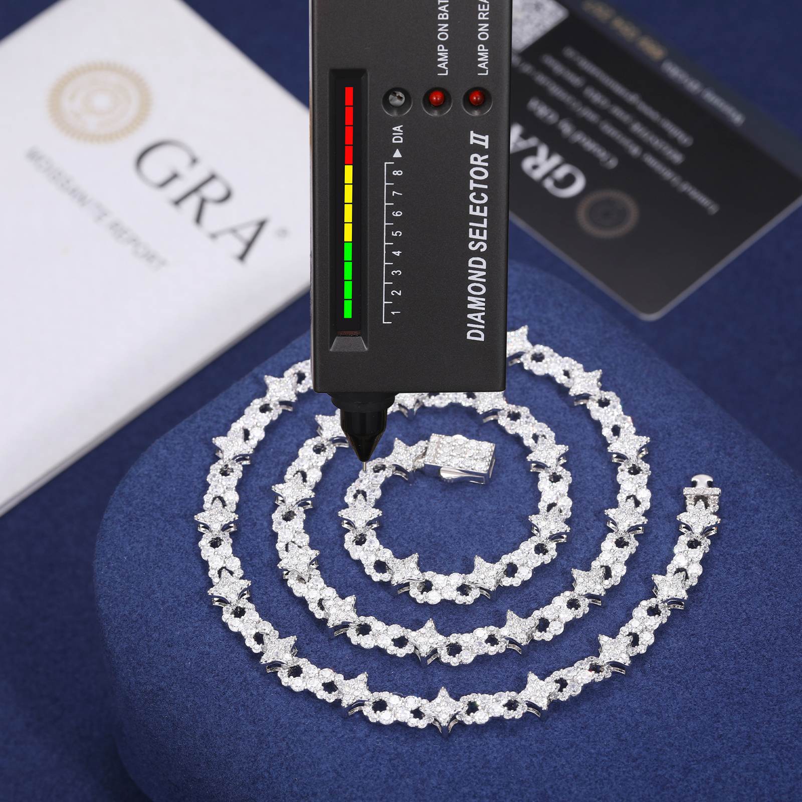 8mm S925 Moissanite Star Infinity Link Chain
