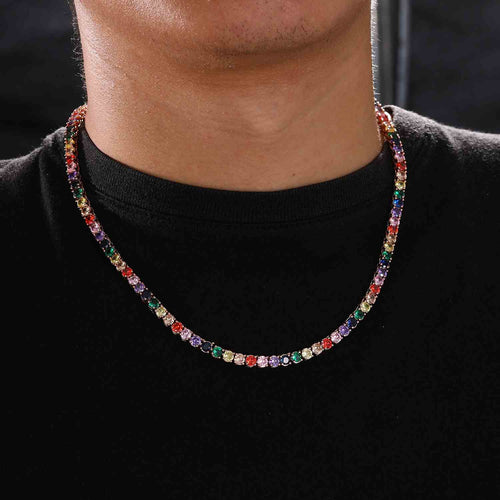 4mm Rainbow Tennis Chain