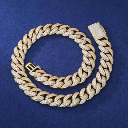 18mm Star Trails Bubble Cuban Link Chain