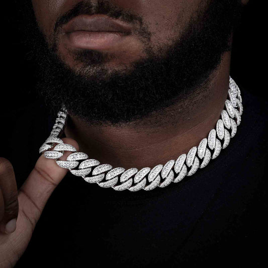18mm Star Trails Bubble Cuban Link Chain