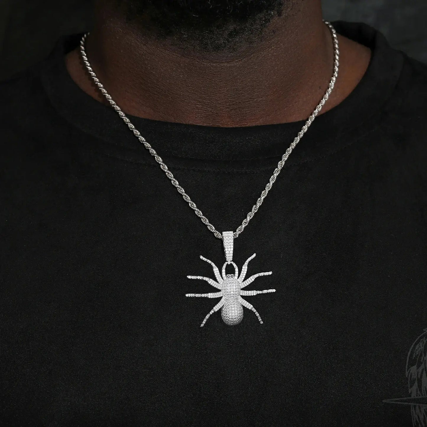S925 Moissanite Spider Pendant