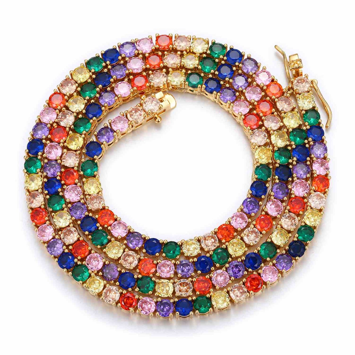 4mm Rainbow Tennis Chain