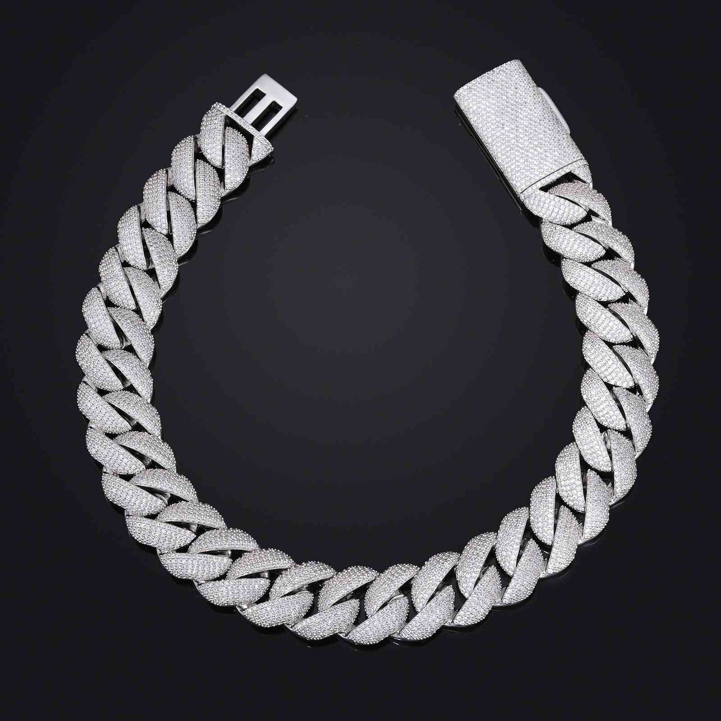 22mm Micro Paved 5 Rows Cuban Link Chain