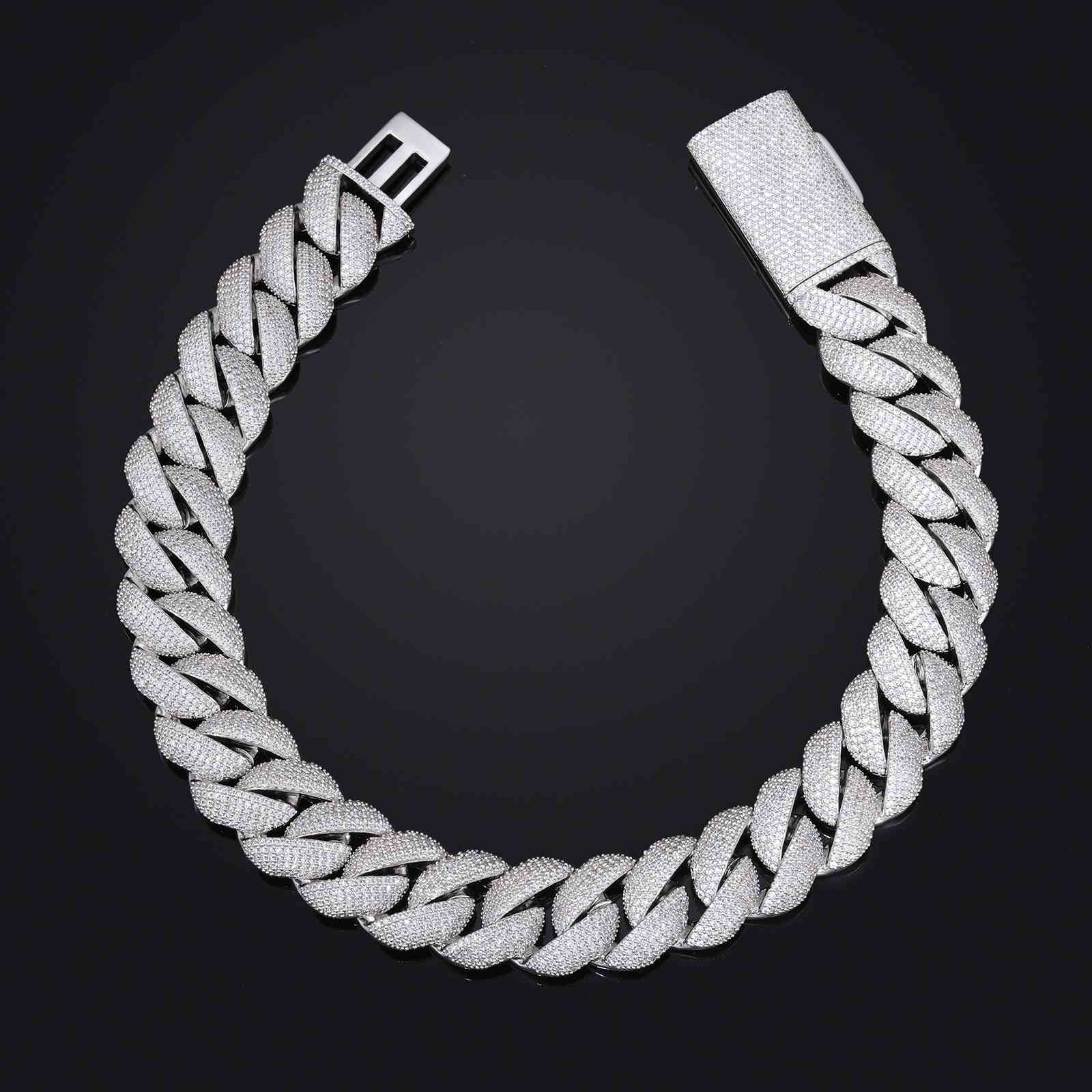 22mm Micro Paved 5 Rows Cuban Link Chain