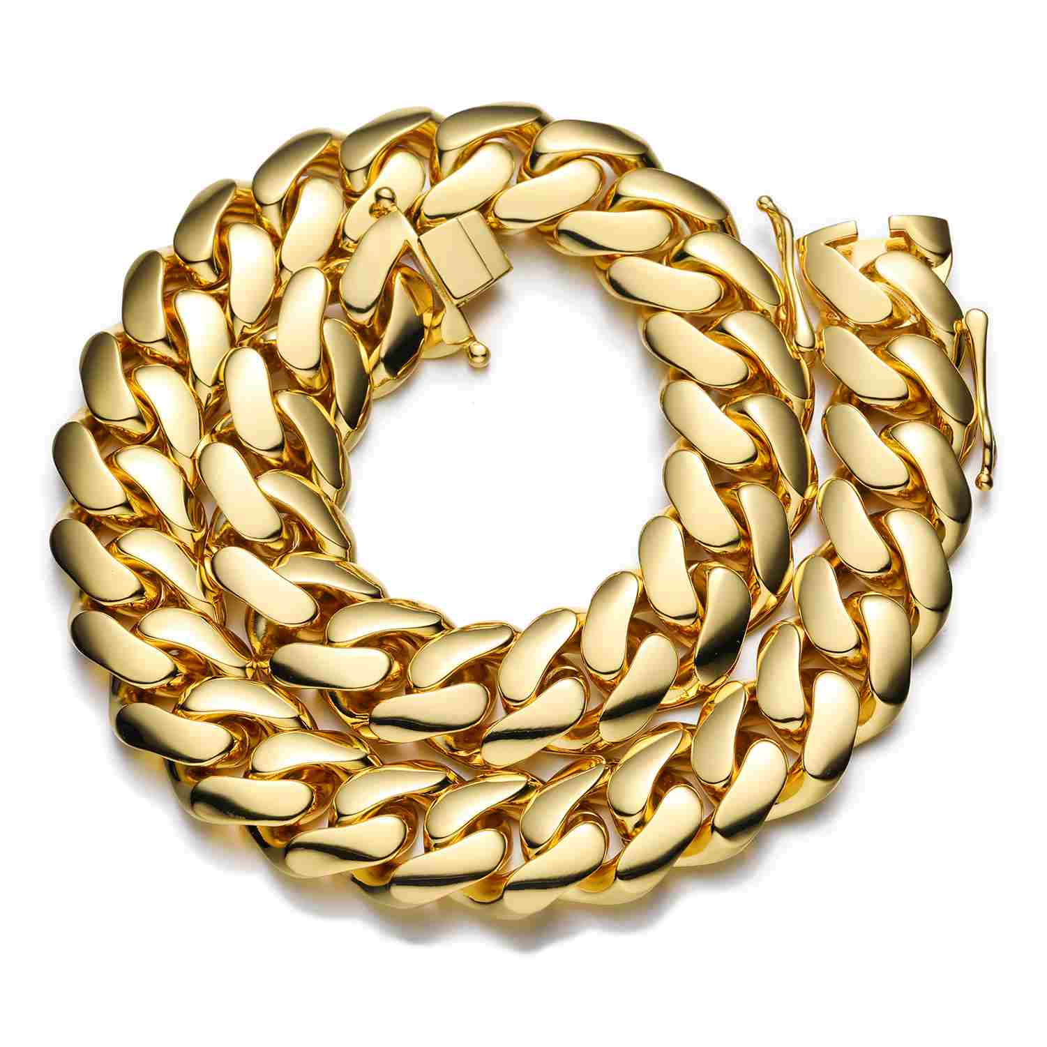 18K Gold Miami Cuban Link Chain Collection