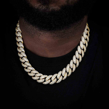 18mm Star Trails Bubble Cuban Link Chain