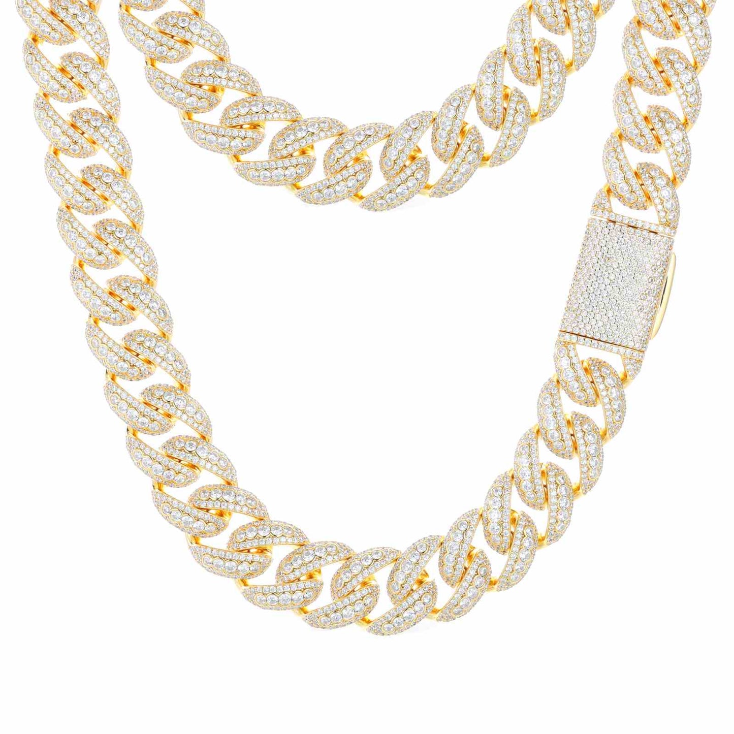 18K Gold Miami Cuban Link Chain Collection