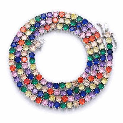 4mm Rainbow Tennis Chain