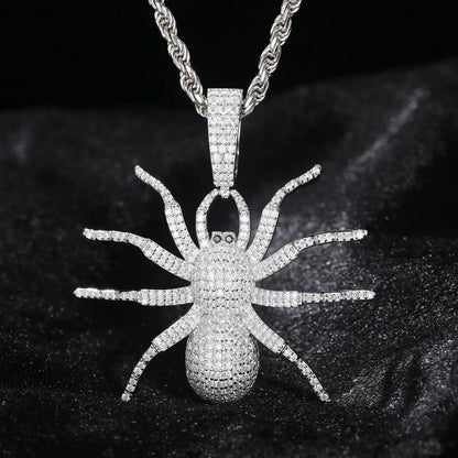 S925 Moissanite Spider Pendant