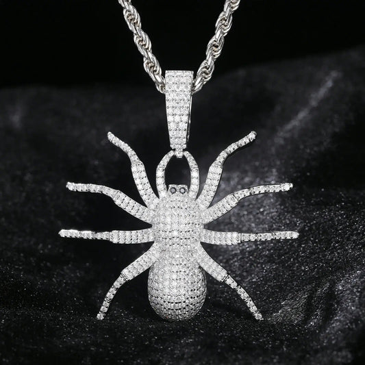 S925 Moissanite Spider Pendant