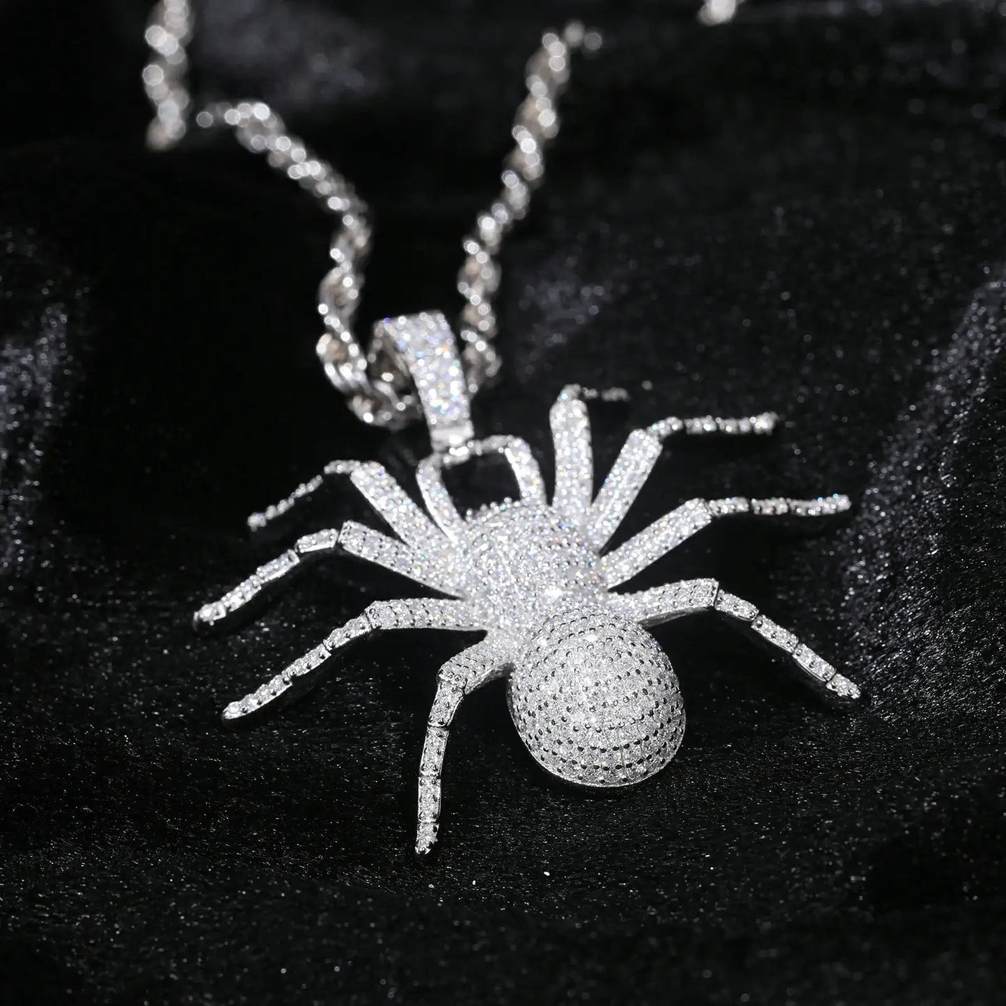 S925 Moissanite Spider Pendant