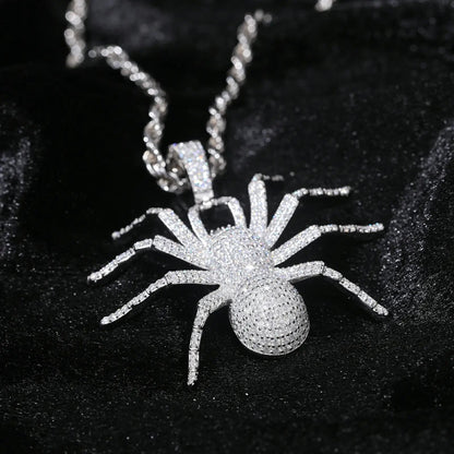 S925 Moissanite Spider Pendant