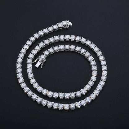 S925 Cluster Moissanite Tennis Chain
