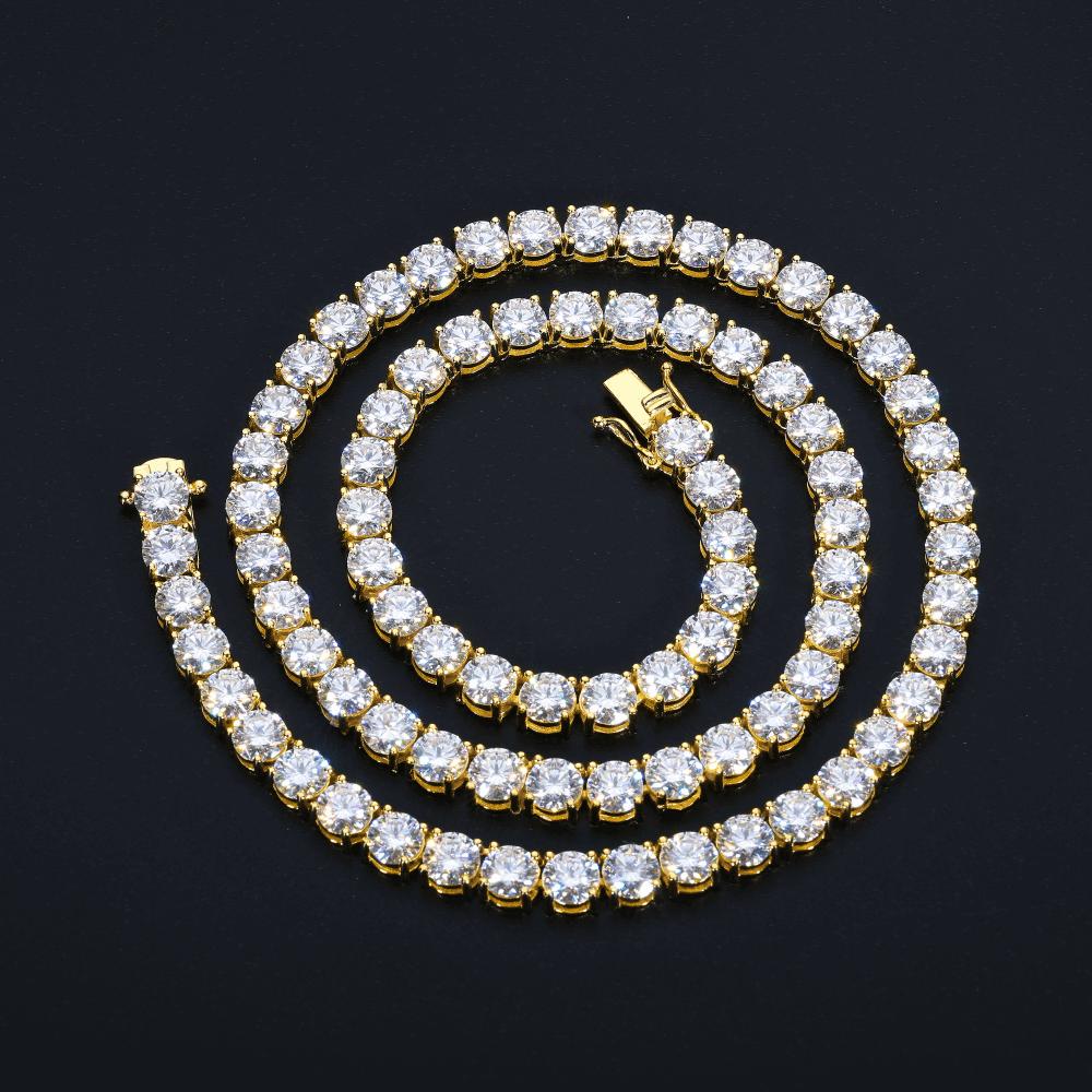 S925 Cluster Moissanite Tennis Chain