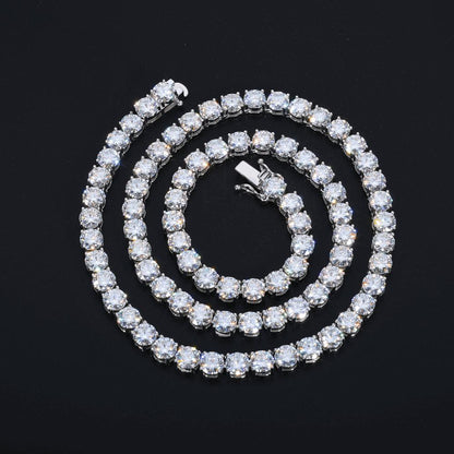 S925 Cluster Moissanite Tennis Chain