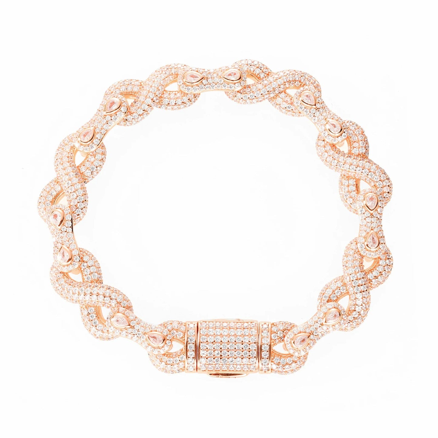 S925 Moissanite Peanut Infinity Link Bracelet