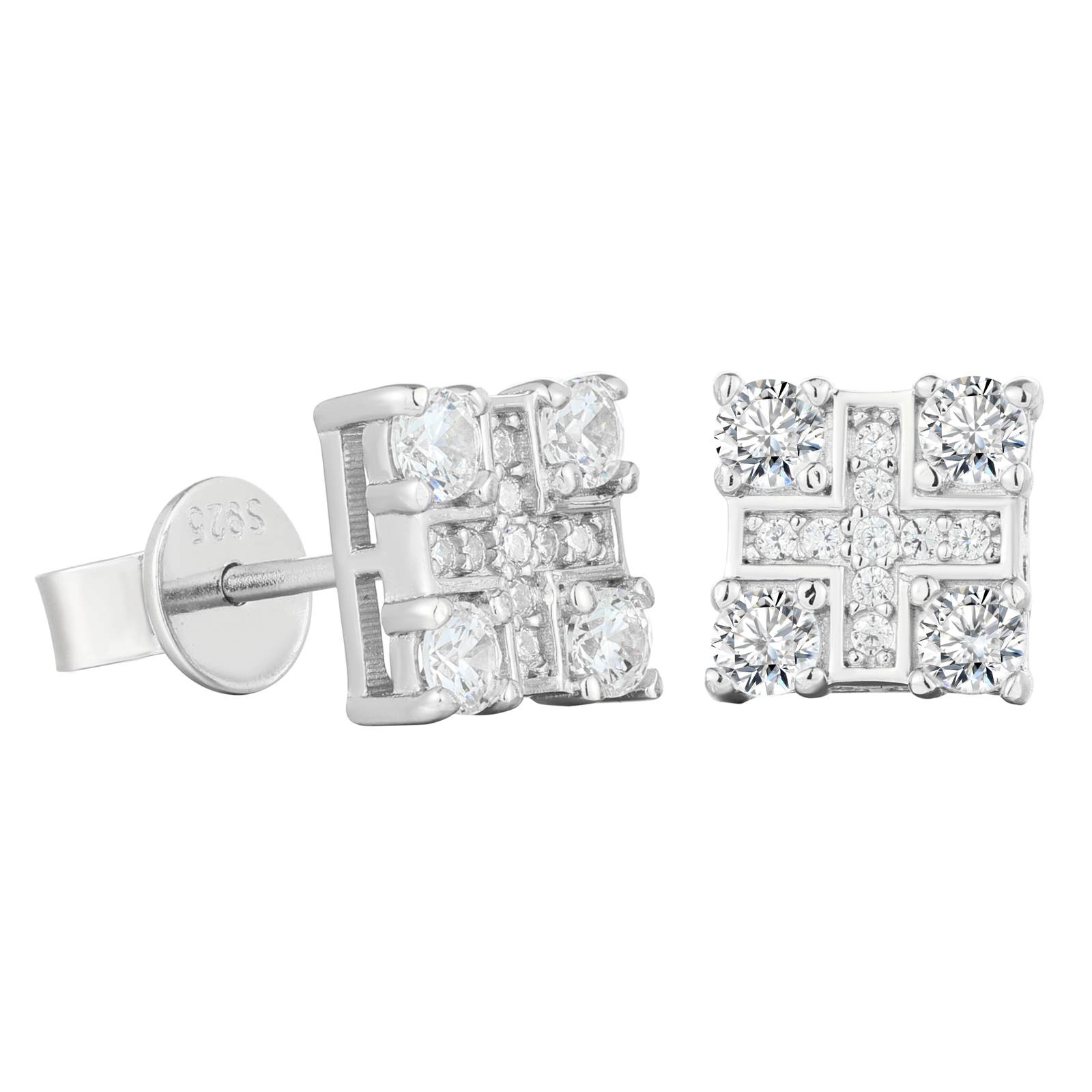 2mm-5mm 1 Row Moissanite Huggie Hoop Earrings