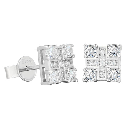 2mm-5mm 1 Row Moissanite Huggie Hoop Earrings