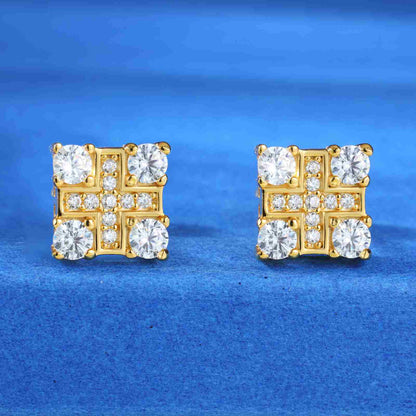 2mm-5mm 1 Row Moissanite Huggie Hoop Earrings
