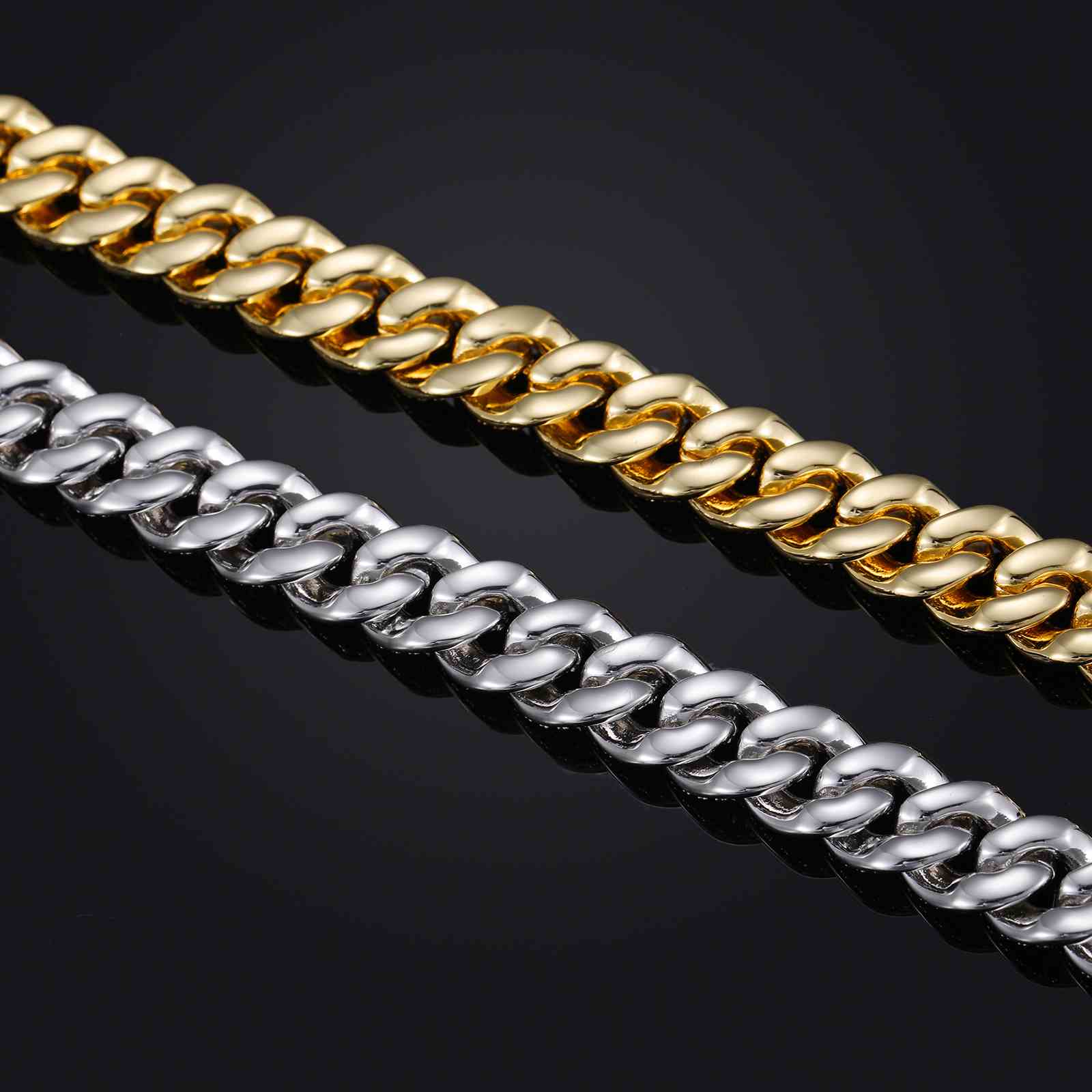 8mm Prong 2 Row CZ Buble Cuban Link Chain