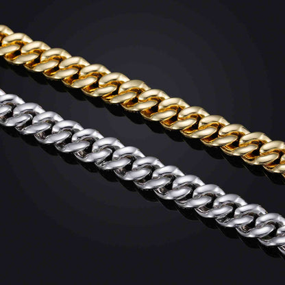 8mm Prong 2 Row CZ Buble Cuban Link Chain